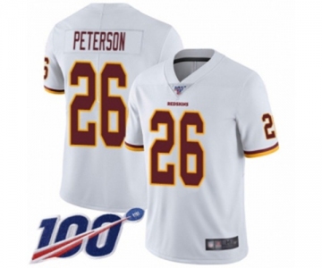 Men's Washington Redskins #26 Adrian Peterson White Vapor Untouchable Limited Player 100th Season Football Jersey