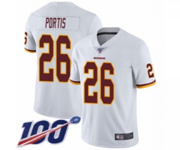 Men's Washington Redskins #26 Clinton Portis White Vapor Untouchable Limited Player 100th Season Football Jersey