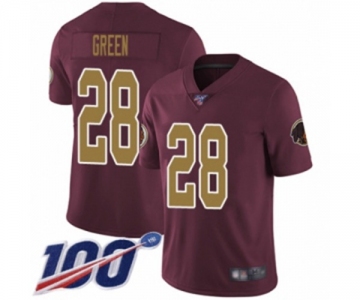 Men's Washington Redskins #28 Darrell Green Burgundy Red Gold Number Alternate 80TH Anniversary Vapor Untouchable Limited Player 100th Season Football Jers