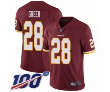 Men's Washington Redskins #28 Darrell Green Burgundy Red Team Color Vapor Untouchable Limited Player 100th Season Football Jersey