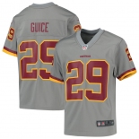 Men's Washington Redskins #29 Derrius Guice Limited Gray Inverted Legend Football Jersey