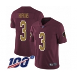 Men's Washington Redskins #3 Dustin Hopkins Burgundy Red Gold Number Alternate 80TH Anniversary Vapor Untouchable Limited Player 100th Season Football Jers