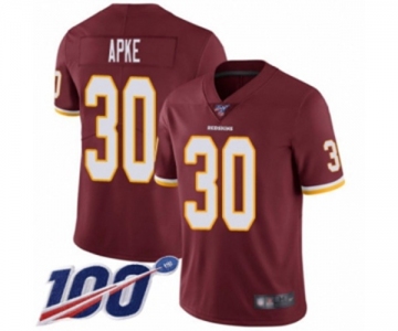 Men's Washington Redskins #30 Troy Apke Burgundy Red Team Color Vapor Untouchable Limited Player 100th Season Football Jersey