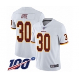 Men's Washington Redskins #30 Troy Apke White Vapor Untouchable Limited Player 100th Season Football Jersey