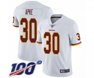 Men's Washington Redskins #30 Troy Apke White Vapor Untouchable Limited Player 100th Season Football Jersey