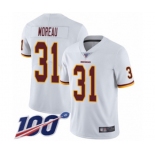 Men's Washington Redskins #31 Fabian Moreau White Vapor Untouchable Limited Player 100th Season Football Jersey