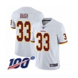 Men's Washington Redskins #33 Sammy Baugh White Vapor Untouchable Limited Player 100th Season Football Jersey