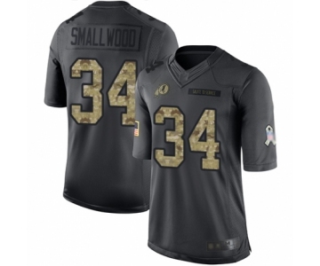 Men's Washington Redskins #34 Wendell Smallwood Limited Black 2016 Salute to Service Football Jersey