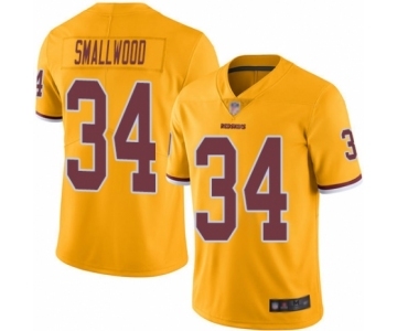 Men's Washington Redskins #34 Wendell Smallwood Limited Gold Rush Vapor Untouchable Football Jersey