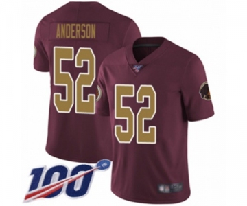 Men's Washington Redskins #52 Ryan Anderson Burgundy Red Gold Number Alternate 80TH Anniversary Vapor Untouchable Limited Player 100th Season Football Jers