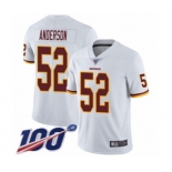 Men's Washington Redskins #52 Ryan Anderson White Vapor Untouchable Limited Player 100th Season Football Jersey