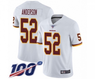 Men's Washington Redskins #52 Ryan Anderson White Vapor Untouchable Limited Player 100th Season Football Jersey