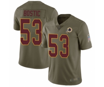 Men's Washington Redskins #53 Jon Bostic Limited Olive 2017 Salute to Service Football Jersey