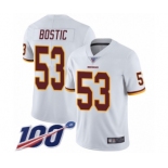 Men's Washington Redskins #53 Jon Bostic White Vapor Untouchable Limited Player 100th Season Football Jersey