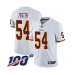 Men's Washington Redskins #54 Mason Foster White Vapor Untouchable Limited Player 100th Season Football Jersey