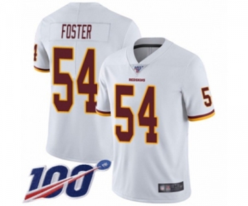 Men's Washington Redskins #54 Mason Foster White Vapor Untouchable Limited Player 100th Season Football Jersey