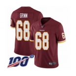 Men's Washington Redskins #68 Russ Grimm Burgundy Red Team Color Vapor Untouchable Limited Player 100th Season Football Jersey