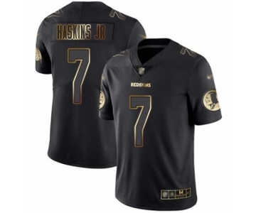 Men's Washington Redskins #7 Dwayne Haskins Black Gold Vapor Untouchable Limited Player Football Jersey