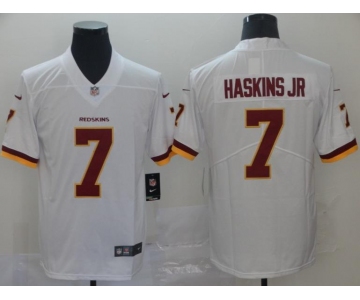 Men's Washington Redskins #7 Dwayne Haskins JR White Vapor Untouchable Limited Player Football Jersey