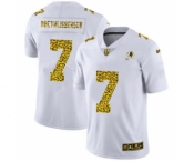 Men's Washington Redskins #7 Dwayne Haskins Jr Flocked Leopard Print Vapor Limited Football Jersey White