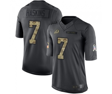 Men's Washington Redskins #7 Dwayne Haskins Limited Black 2016 Salute to Service Football Jersey