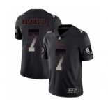 Men's Washington Redskins #7 Dwayne Haskins Limited Black Smoke Fashion Football Jersey