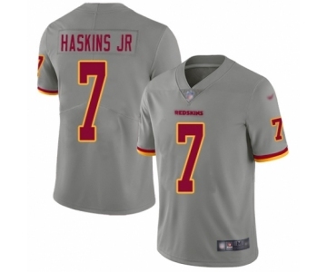 Men's Washington Redskins #7 Dwayne Haskins Limited Gray Inverted Legend Football Jerseys