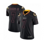 Men's Washington Redskins #7 Dwayne Haskins Limited Lights Out Black Rush Football Jersey