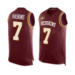 Men's Washington Redskins #7 Dwayne Haskins Limited Red Player Name & Number Tank Top Football Jersey