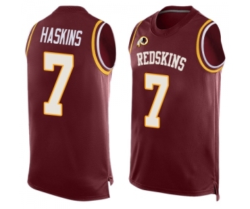 Men's Washington Redskins #7 Dwayne Haskins Limited Red Player Name & Number Tank Top Football Jersey