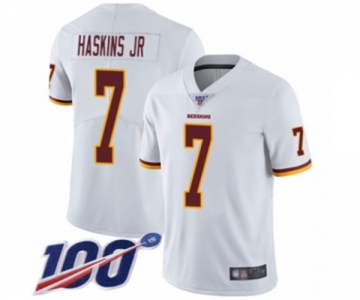 Men's Washington Redskins #7 Dwayne Haskins White Vapor Untouchable Limited Player 100th Season Jersey