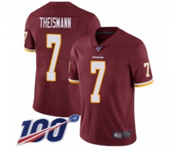 Men's Washington Redskins #7 Joe Theismann Burgundy Red Team Color Vapor Untouchable Limited Player 100th Season Football Jersey