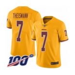 Men's Washington Redskins #7 Joe Theismann Limited Gold Rush Vapor Untouchable 100th Season Football Jersey