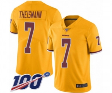 Men's Washington Redskins #7 Joe Theismann Limited Gold Rush Vapor Untouchable 100th Season Football Jersey