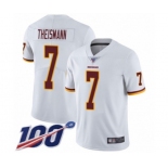 Men's Washington Redskins #7 Joe Theismann White Vapor Untouchable Limited Player 100th Season Football Jersey