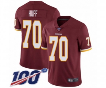 Men's Washington Redskins #70 Sam Huff Burgundy Red Team Color Vapor Untouchable Limited Player 100th Season Football Jersey