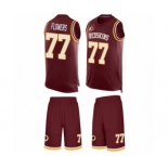 Men's Washington Redskins #77 Ereck Flowers Limited Burgundy Red Tank Top Suit Football Jersey