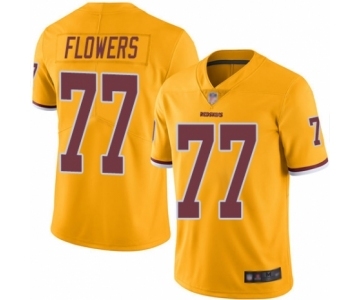 Men's Washington Redskins #77 Ereck Flowers Limited Gold Rush Vapor Untouchable Football Jersey