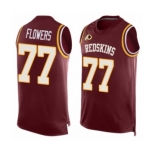 Men's Washington Redskins #77 Ereck Flowers Limited Red Player Name & Number Tank Top Football Jersey