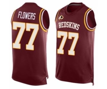 Men's Washington Redskins #77 Ereck Flowers Limited Red Player Name & Number Tank Top Football Jersey