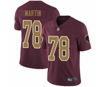 Men's Washington Redskins #78 Wes Martin Burgundy Red Gold Number Alternate 80TH Anniversary Vapor Untouchable Limited Player Football Jersey