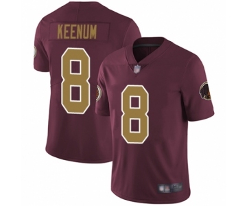 Men's Washington Redskins #8 Case Keenum Burgundy Red Gold Number Alternate 80TH Anniversary Vapor Untouchable Limited Player Football Jersey