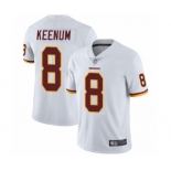 Men's Washington Redskins #8 Case Keenum White Vapor Untouchable Limited Player Football Jersey