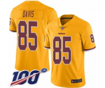 Men's Washington Redskins #85 Vernon Davis Limited Gold Rush Vapor Untouchable 100th Season Football Jersey