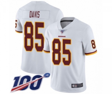 Men's Washington Redskins #85 Vernon Davis White Vapor Untouchable Limited Player 100th Season Football Jersey