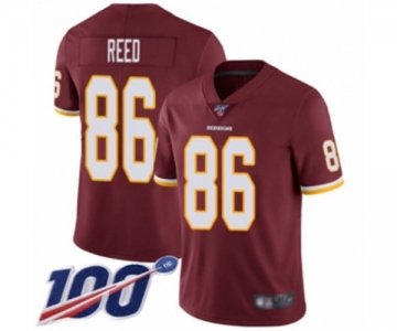 Men's Washington Redskins #86 Jordan Reed Burgundy Red Team Color Vapor Untouchable Limited Player 100th Season Football Jersey