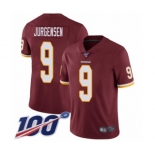 Men's Washington Redskins #9 Sonny Jurgensen Burgundy Red Team Color Vapor Untouchable Limited Player 100th Season Football Jersey