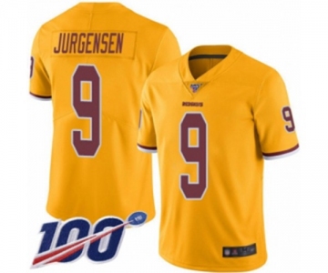 Men's Washington Redskins #9 Sonny Jurgensen Limited Gold Rush Vapor Untouchable 100th Season Football Jersey