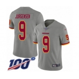 Men's Washington Redskins #9 Sonny Jurgensen Limited Gray Inverted Legend 100th Season Football Jersey