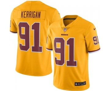 Men's Washington Redskins #91 Ryan Kerrigan Limited Gold Rush Vapor Untouchable Football Jersey (2)